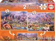 Puzzle 2x100 Divoké zvieratá