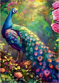Puzzle Pawi Ogród
