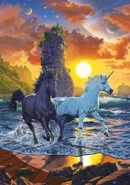 Puzzle Jednorožce na pláži