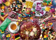 Puzzle Poškodený obal Šijací stôl