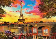 Puzzle Sunset over the Eiffel Tower, Paris, France