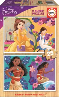Puzzle 2x25 Disney princezny: Bella a Vaiana