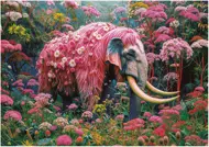 Puzzle Floral Elephant