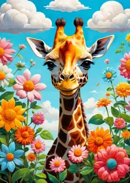 Puzzle Roztomilá žirafa