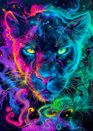 Puzzle Neon párduc