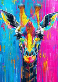 Puzzle Girafe peinte