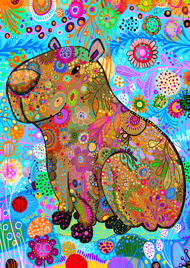 Puzzle  Capybara à motifs