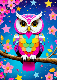 Puzzle Gwiaździsta Sowa