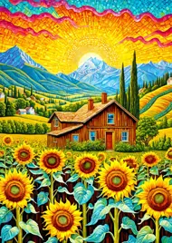Puzzle Slnečnicový dom