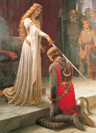 Puzzle Edmund Blair Leighton: Pasovanie