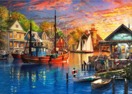 Puzzle Západ slnka v americkom prístave