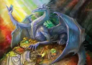 Puzzle Modrý drak a poklad