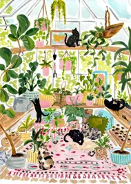 Puzzle Botanické mačky