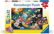Puzzle 2x12 Zvieratá vo vesmíre
