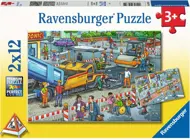 Puzzle 2x12 Gradbišče ceste