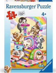 Puzzle Játékos kiscicák