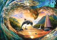 Puzzle Západ slnka Splash