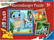 Puzzle 3x49 Pokémony