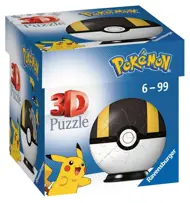 Puzzle Pokémon puzzleball 3D čierna