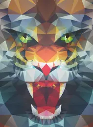 Puzzle Polygon Lion