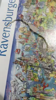 Puzzle Kahjustatud kast Illustrated World Map image 2