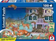 Puzzle Nočná návšteva zvierat