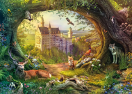 Puzzle Rozprávkový hrad a lesné kúzla