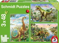 Puzzle 3x48 Dobrodružstvá dinosaurov