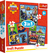 Puzzle 3v1 Feuerwehrmann Sam Day