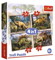 Puzzle 4v1 Zaujímavé dinosaury