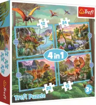 Puzzle 4v1 Unique dinosaurs