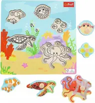 Puzzle Drevená vkládačka Zvieratká pod vodou