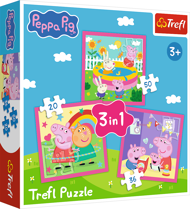 Puzzle Zvyky prasiatka Peppa 3v1