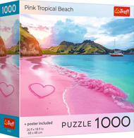 Puzzle Ružová tropická pláž