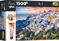 Puzzle 2v1 Santorini Grécko + lepidlo