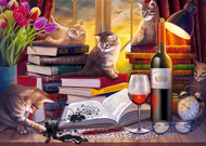 Puzzle Mačací večer